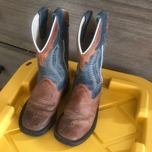 Old west leather toddler cowboy boots size 085